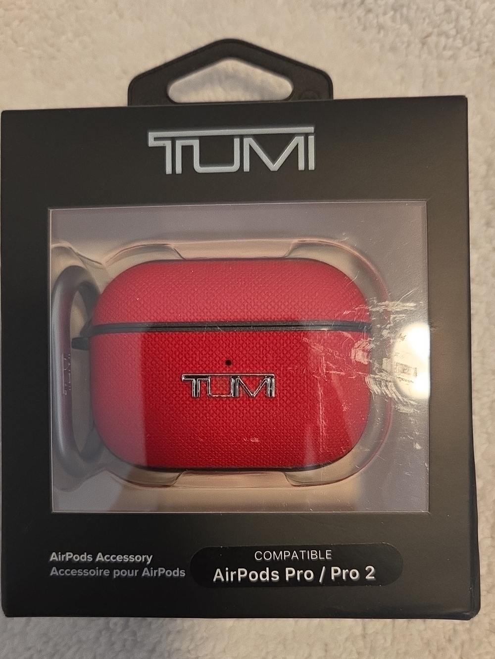 Tumi Red Textured AirPods Pro / Pro 2 Protective Case